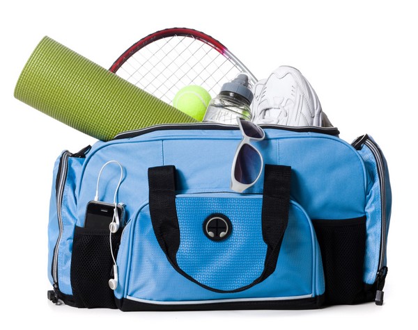 packed gym bag